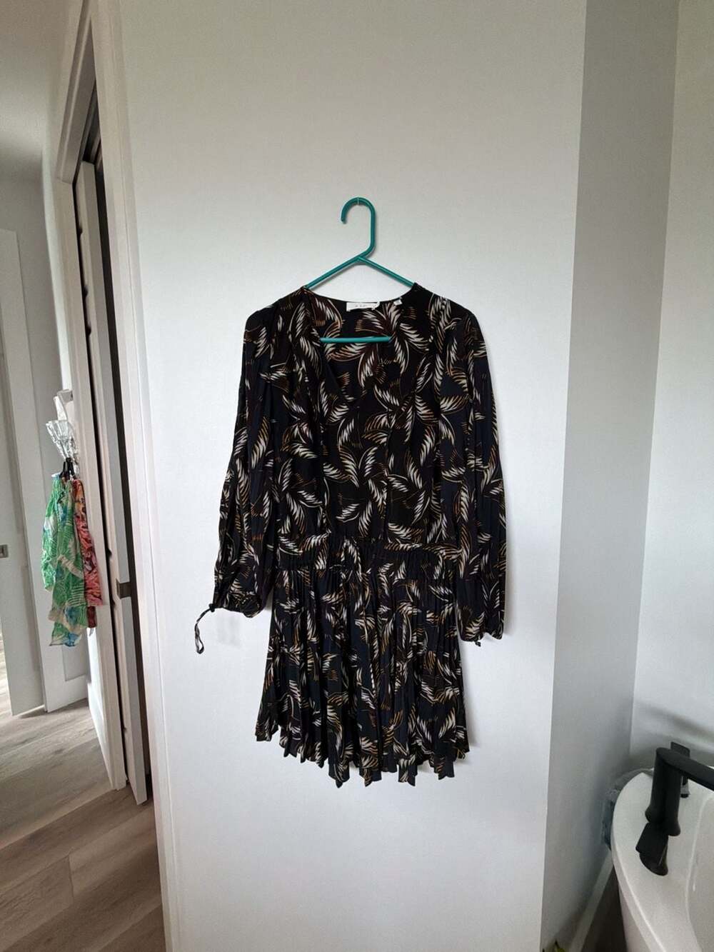 100% Silk A.L.C. Long Sleeve Mini Dress
